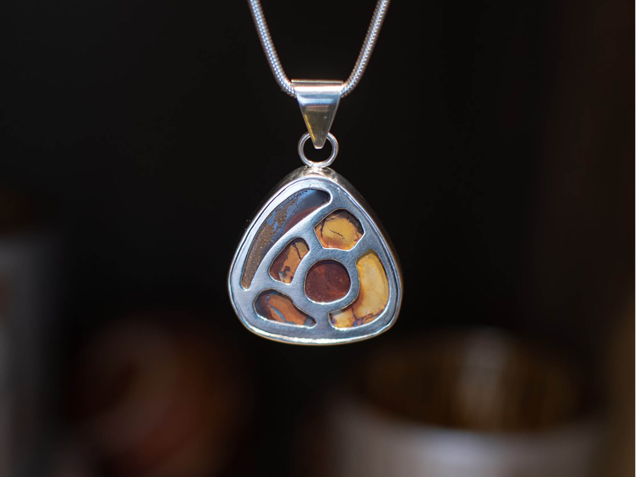 Yowah Boulder Opal Pendant - 30.2 Carat - Back