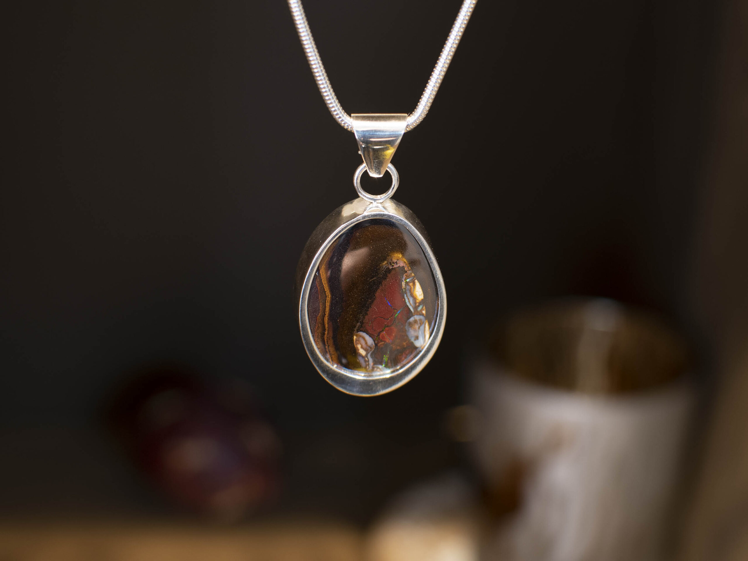 Yowah Boulder Opal Pendant - 33.35 Carat - Front