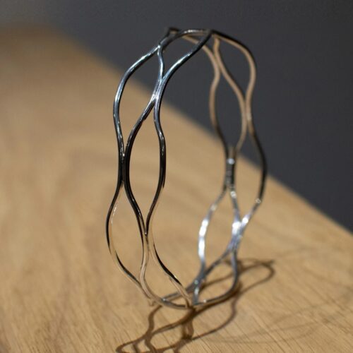 Another View of the Sterling Silver Wavy Bracelet