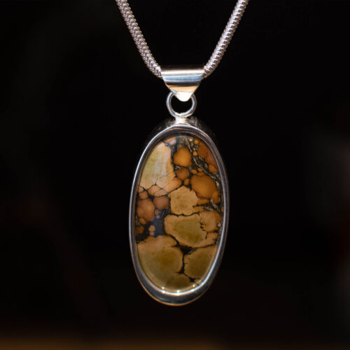 Brown Treasure Mountain Turquoise Pendant - Front Brown Treasure Mountain Turquoise Pendant - Front