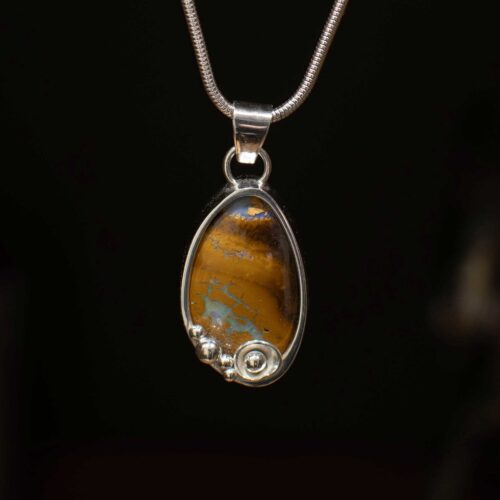 Yowah Boulder Opal Pendant - 2.25 Carat - Front Yowah Boulder Opal Pendant - 2.25 Carat