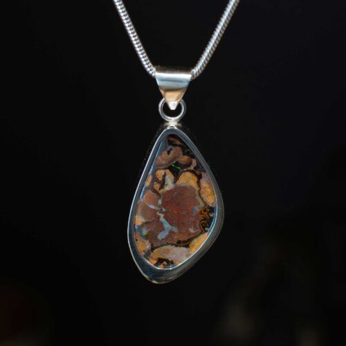 Yowah Boulder Opal Pendant – 15.50 Carat - Front Yowah Boulder Opal Pendant – 15.50 Carat